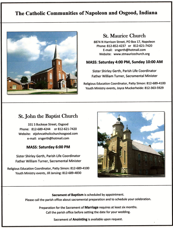 Bulletins & Ministry Schedules - St. Maurice Catholic Church Napoleon ...